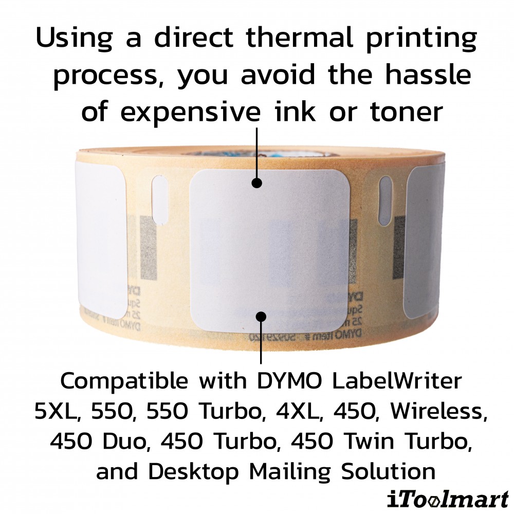 Dymo LW SQUARE MULTIPURPOSE LABELS 25X25MM (750) 