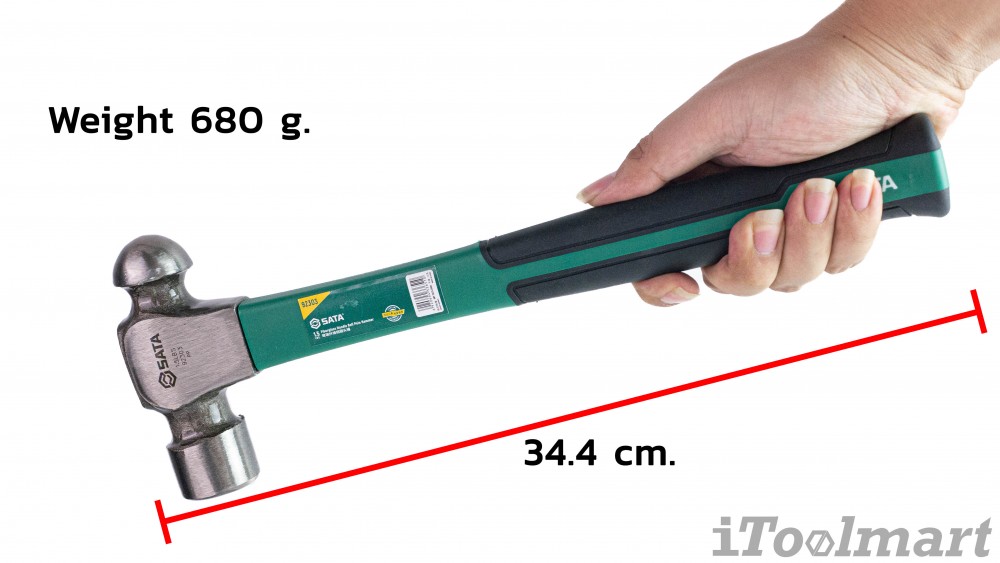 ค้อนหัวกลมด้ามไฟเบอร์กลาส SATA 92303 1.5 LBS.