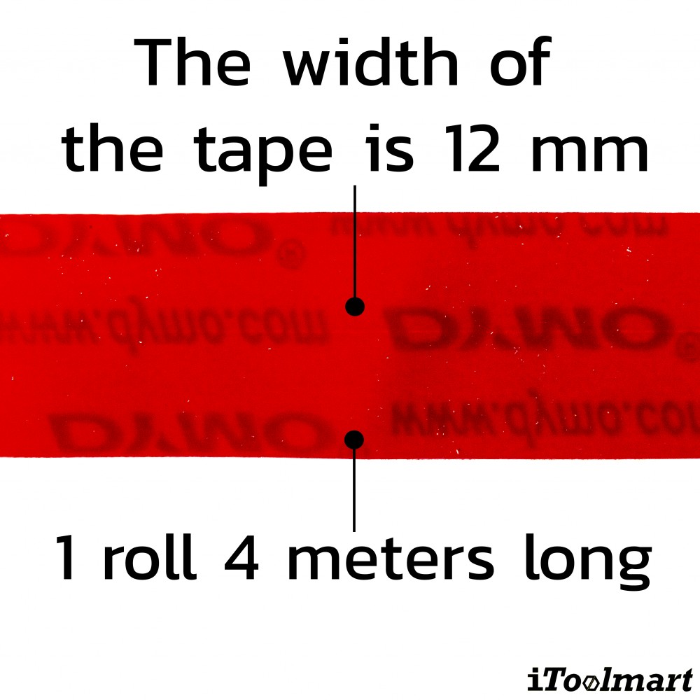 Tape plastic DYMO S0721630 Letratag 12 mm. x 4 m. RED