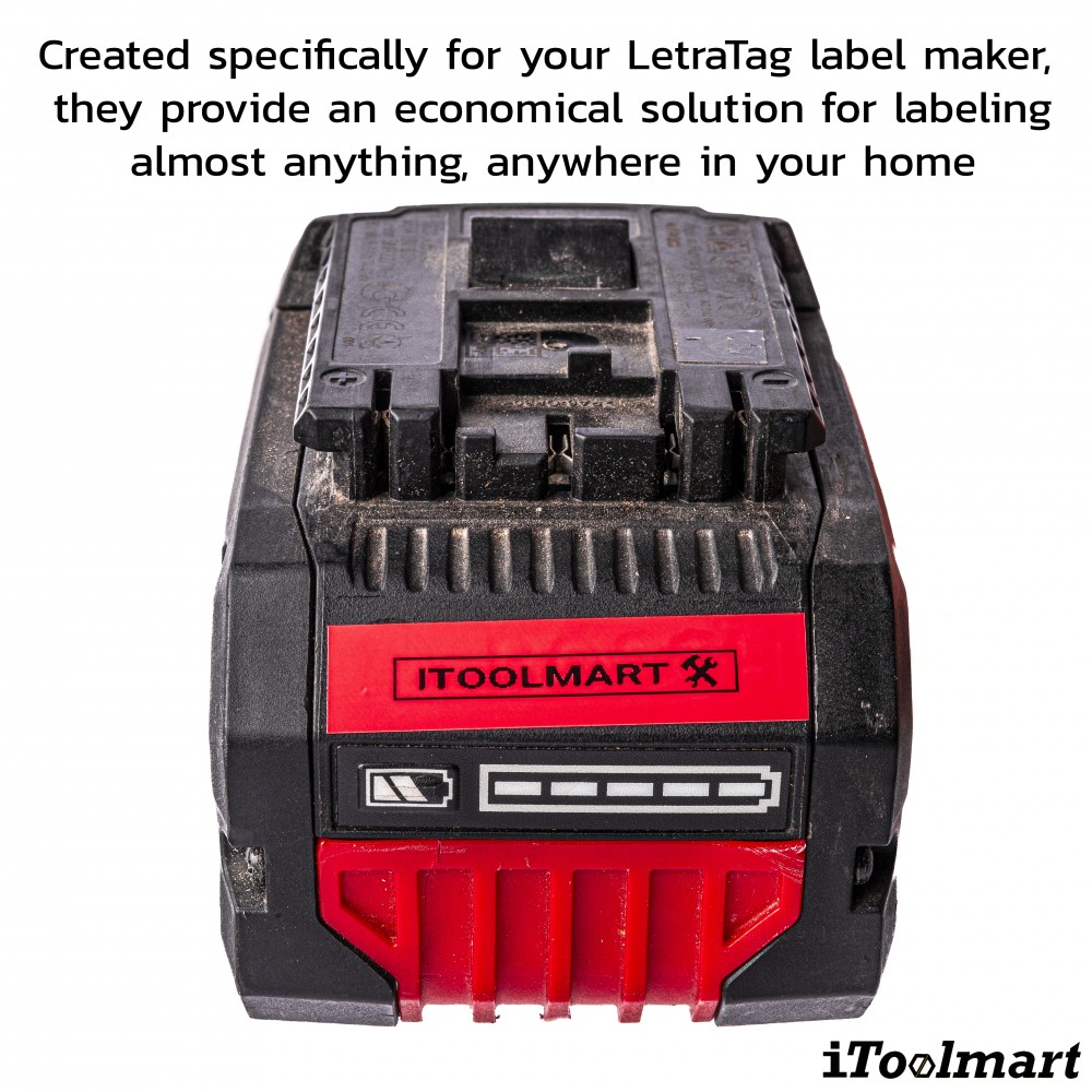 Tape plastic DYMO S0721630 Letratag 12 mm. x 4 m. RED