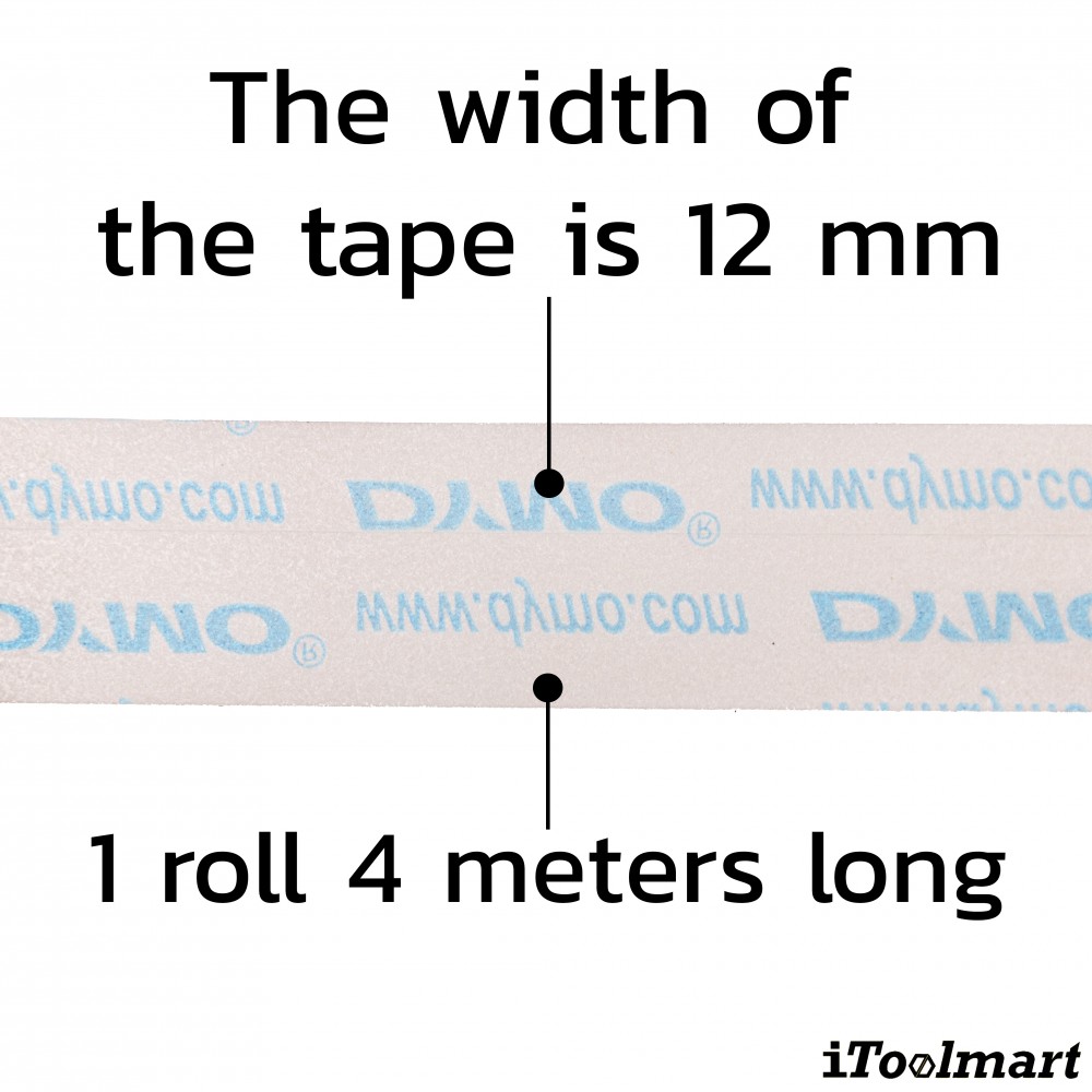 TAPE PLASTIC DYMO S0721530 LETRATAG 12 mm. x 4 m. CLEAR