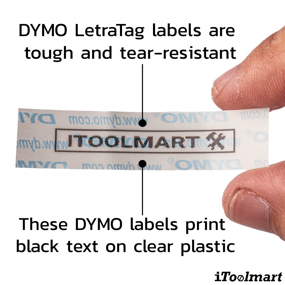 TAPE PLASTIC DYMO S0721530 LETRATAG 12 mm. x 4 m. CLEAR