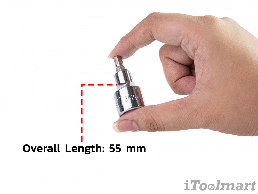 ลูกบล็อกเดือยโผล่ หกเหลี่ยม 1/2 นิ้ว SATA 24204 ขนาด 7x50 mm