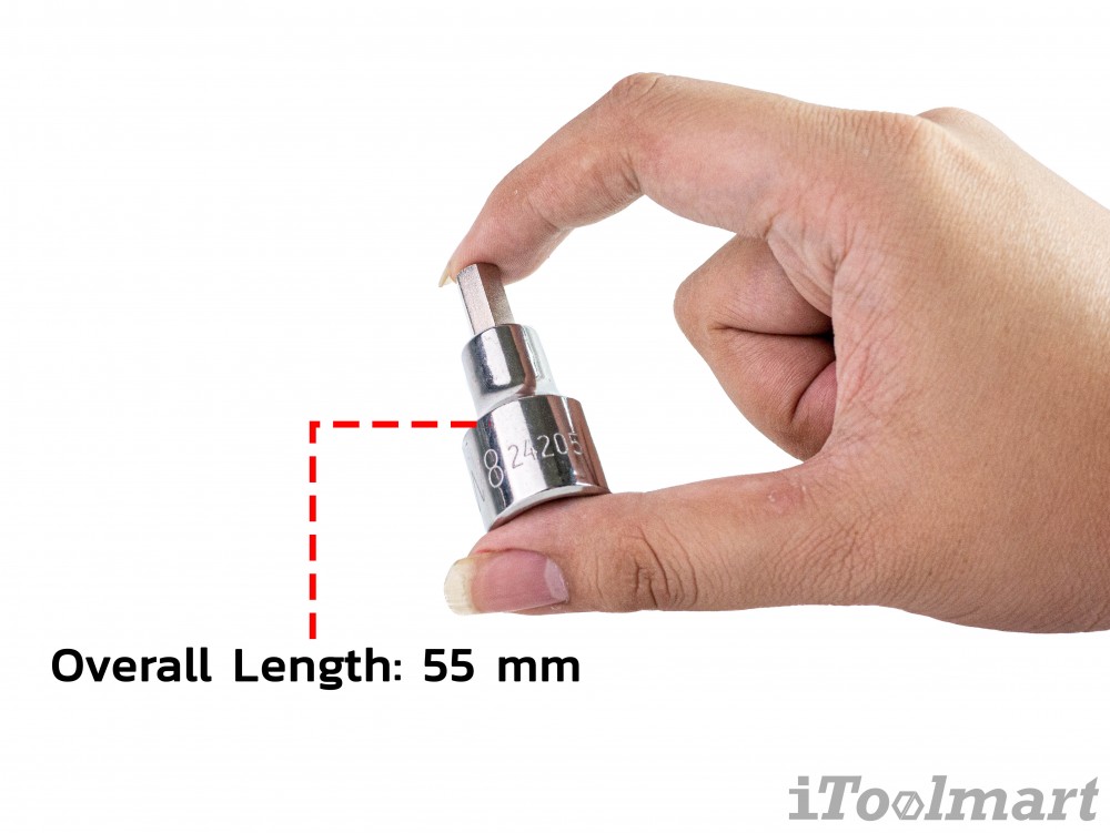 ลูกบล็อกเดือยโผล่ หกเหลี่ยม 1/2 นิ้ว SATA 24205 ขนาด 8x50 mm