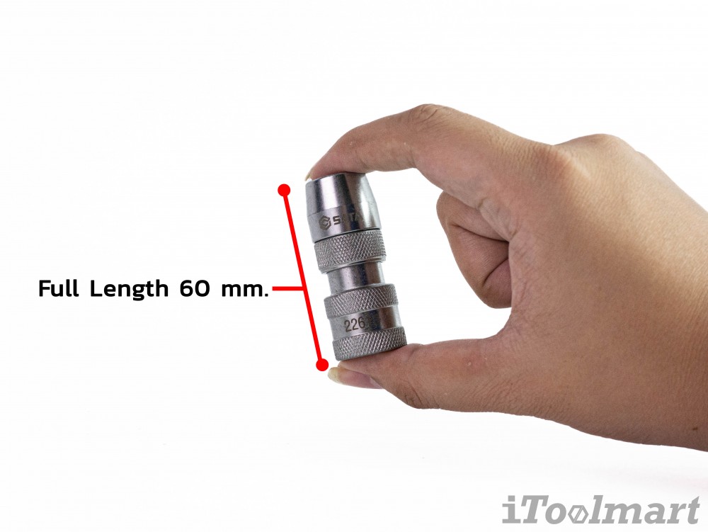 ข้อต่อจับดอกสวมเร็ว 3/8 นิ้ว SATA 22610 ขนาด 60 mm