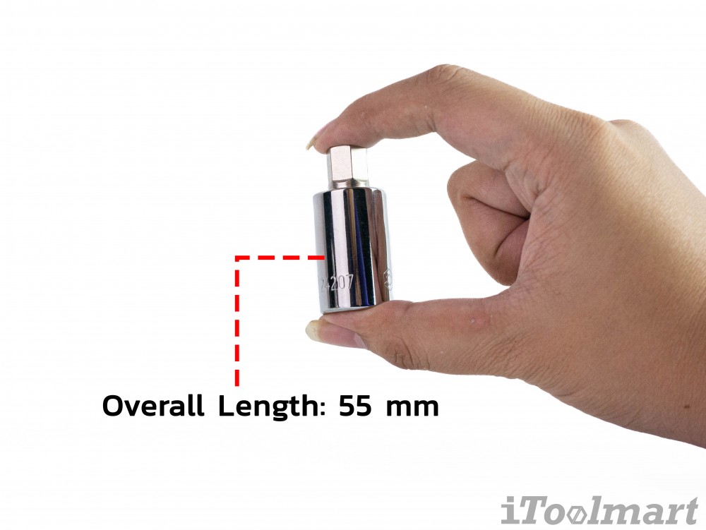 ลูกบล็อกเดือยโผล่ หกเหลี่ยม 1/2 นิ้ว SATA 24207 ขนาด 12x50 mm