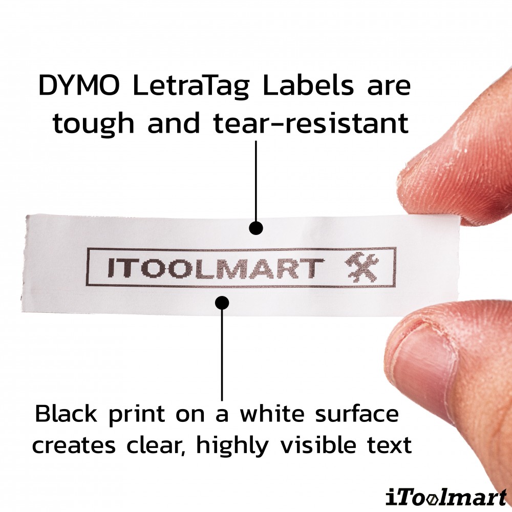 Tape paper DYMO S0721510 Letratag 12 mm. x 4 m. White