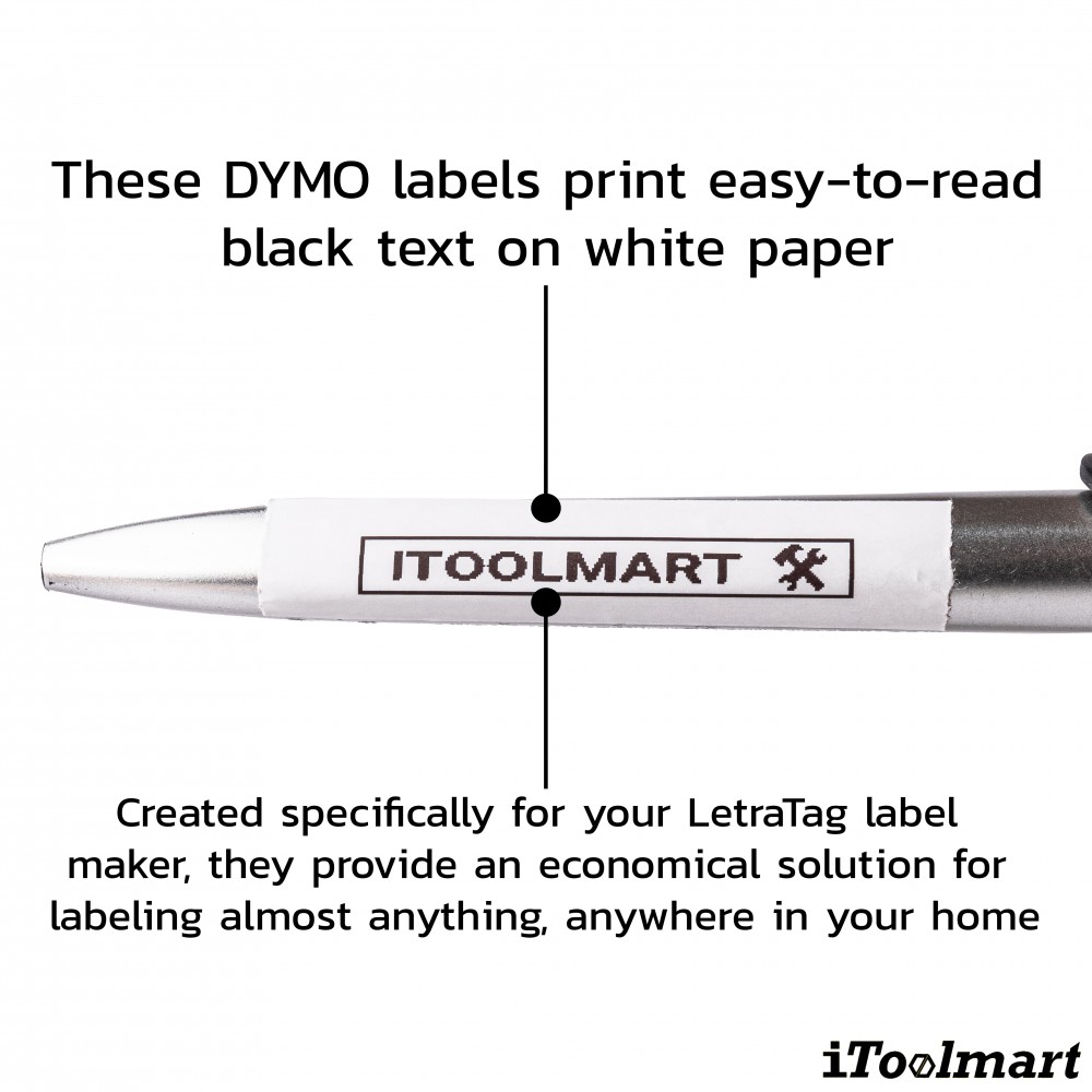 Tape paper DYMO S0721510 Letratag 12 mm. x 4 m. White