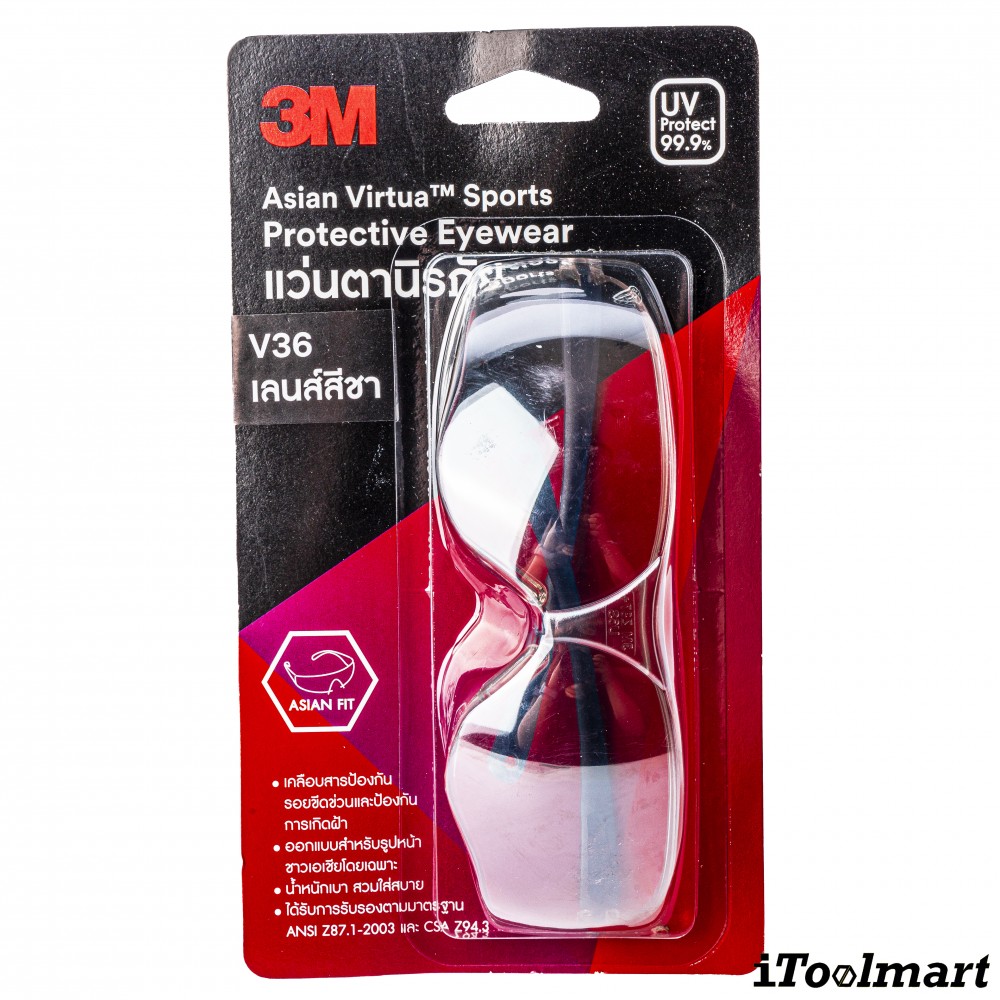 3M™ Safety Glasses V36 Virtua Sport Asian Fit (7100135060)