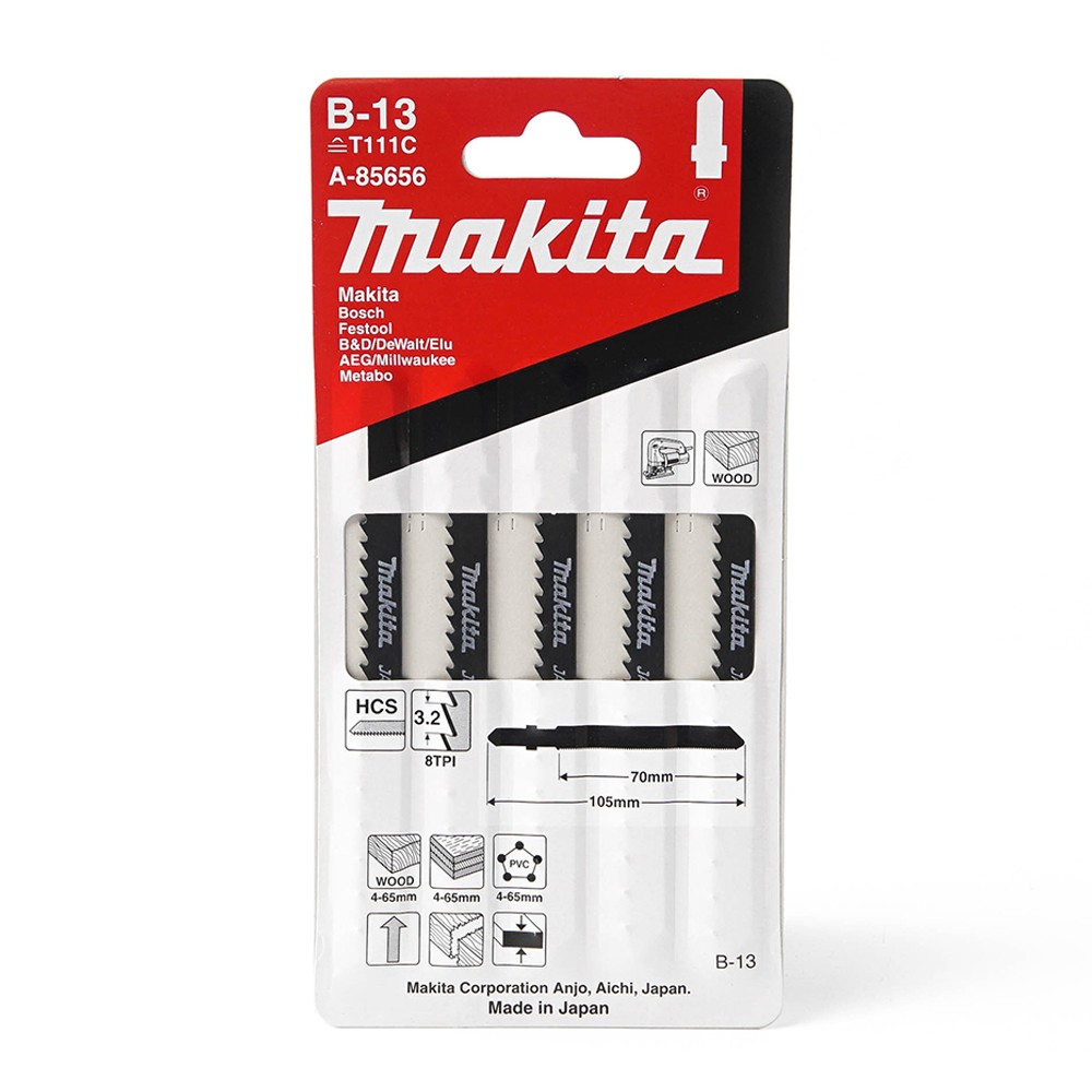 ใบจิ๊กซอ MAKITA รุ่น NO.B-13 ตัดไม้ (แพ็คละ 5 ใบ)