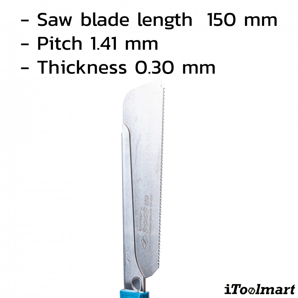 เลื่อยสันแข็ง สร้างเดือย สำหรับไม้เนื้ออ่อน ZETSAW 07043 DOZUKI PIERCING 150 P1 41 ขนาด 150 mm 