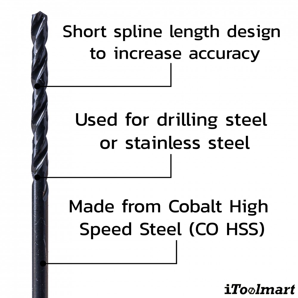 ดอกสว่านเจาะสแตนเลส อย่างดี ONISHI NO 26 ขนาด 2 0 mm  โคบอลต์ ก้าน HEX