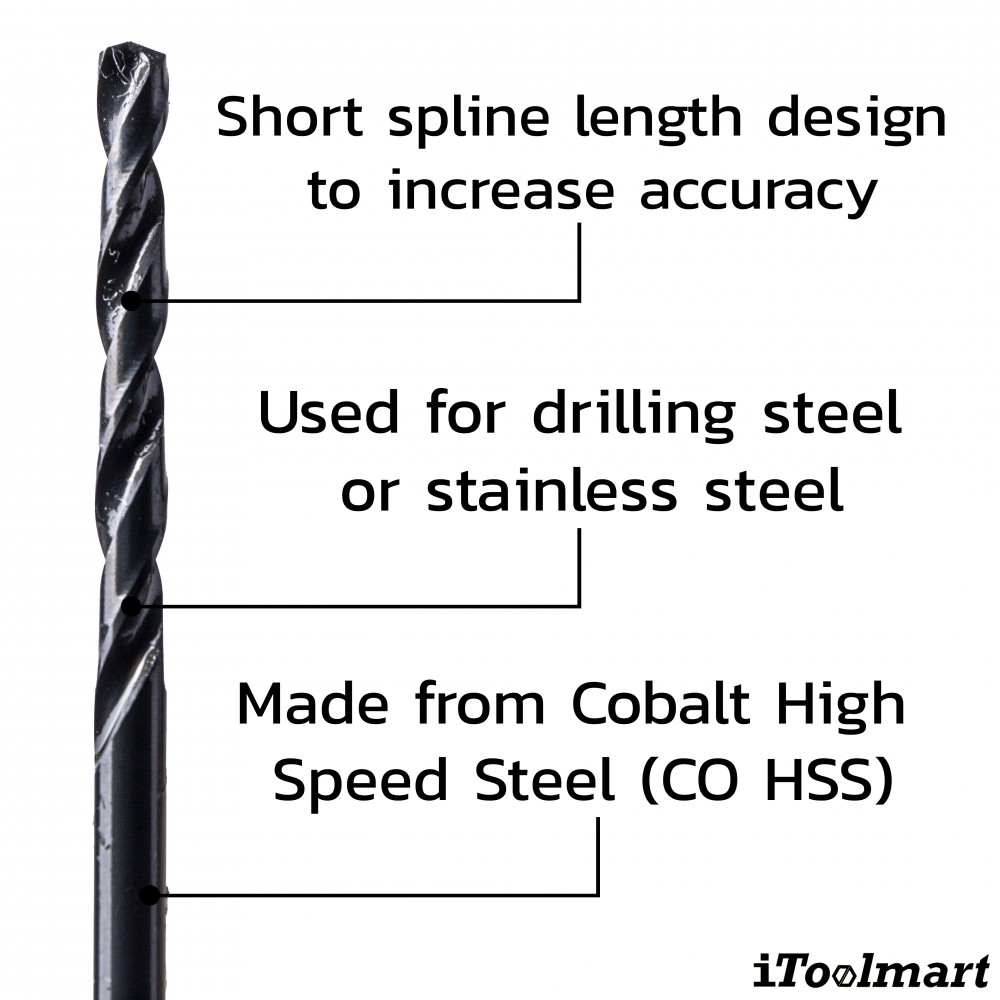 ดอกสว่านเจาะสแตนเลส อย่างดี ONISHI NO 26 ขนาด 2 5 mm โคบอลต์ ก้าน HEX