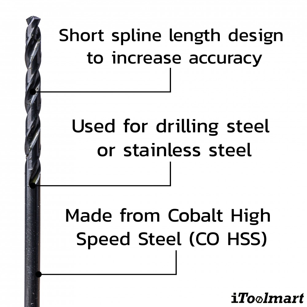 ดอกสว่านเจาะสแตนเลส อย่างดี ONISHI NO 26 ขนาด 3 0 mm โคบอลต์ ก้าน HEX