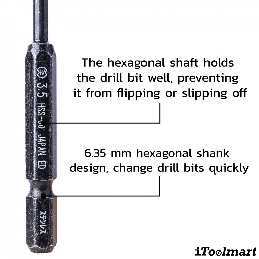 ดอกสว่านเจาะสแตนเลส อย่างดี ONISHI NO 26 โคบอลต์ ก้าน HEX