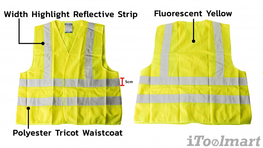 เสื้อสะท้อนแสง WADFOW WRV1802 Size XL สีเหลือง