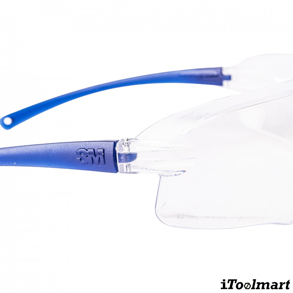 แว่นตานิรภัย เลนส์ใส ขาแว่นสีฟ้า 3M™ V34 Virtua Sport Asian Fit  7100135058 