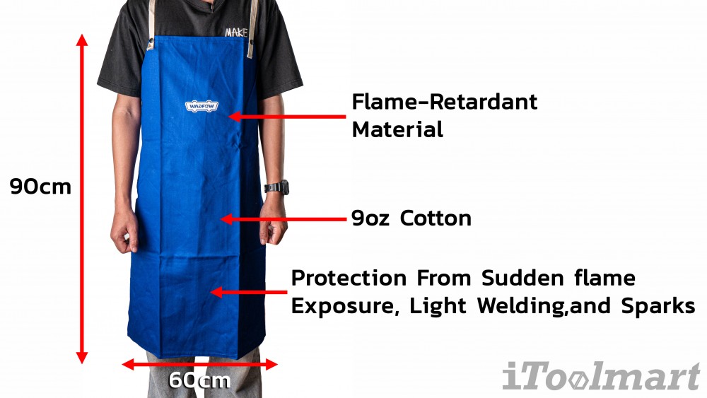 ผ้ากันเปื้อนงานเชื่อม WADFOW WZNA001 ขนาด 60 x 90 cm
