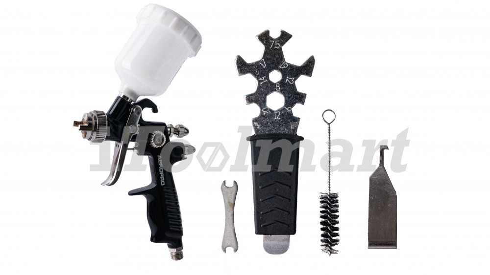 กาพ่นสี รถยนต์ 100CC AEROPRO A606 HVLP หัวพ่น 1 0 mm  กาบน