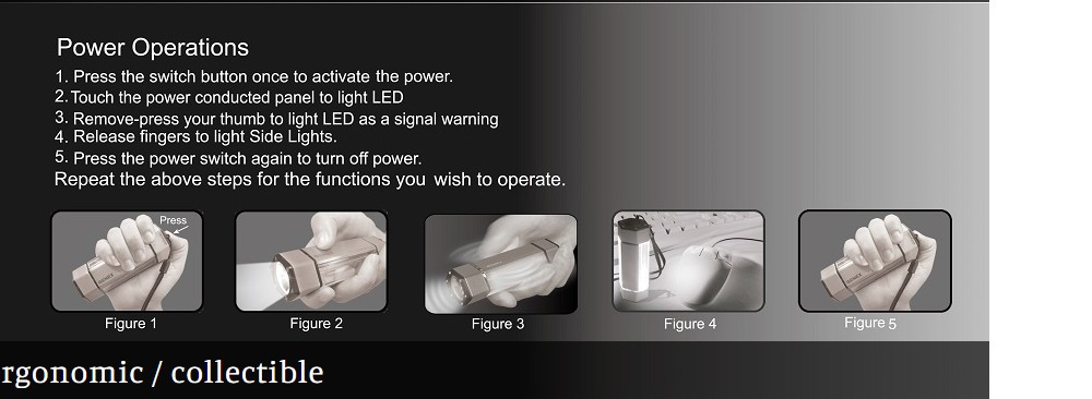ไฟฉาย LED อเนกประสงค์ BENEX Touch Smart ET 0701