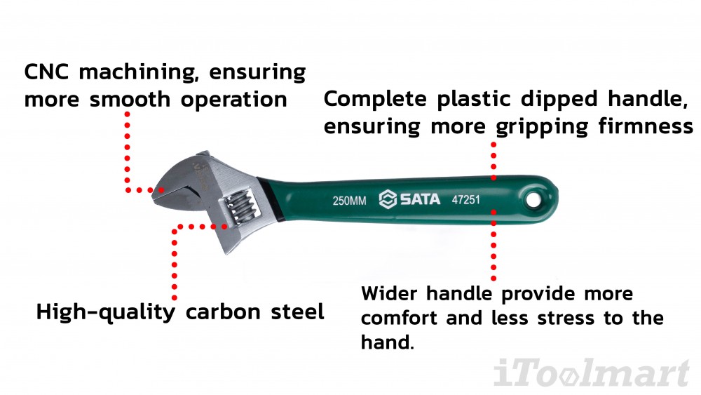 ประแจเลื่อน SATA 47251 ขนาด 10 นิ้ว 