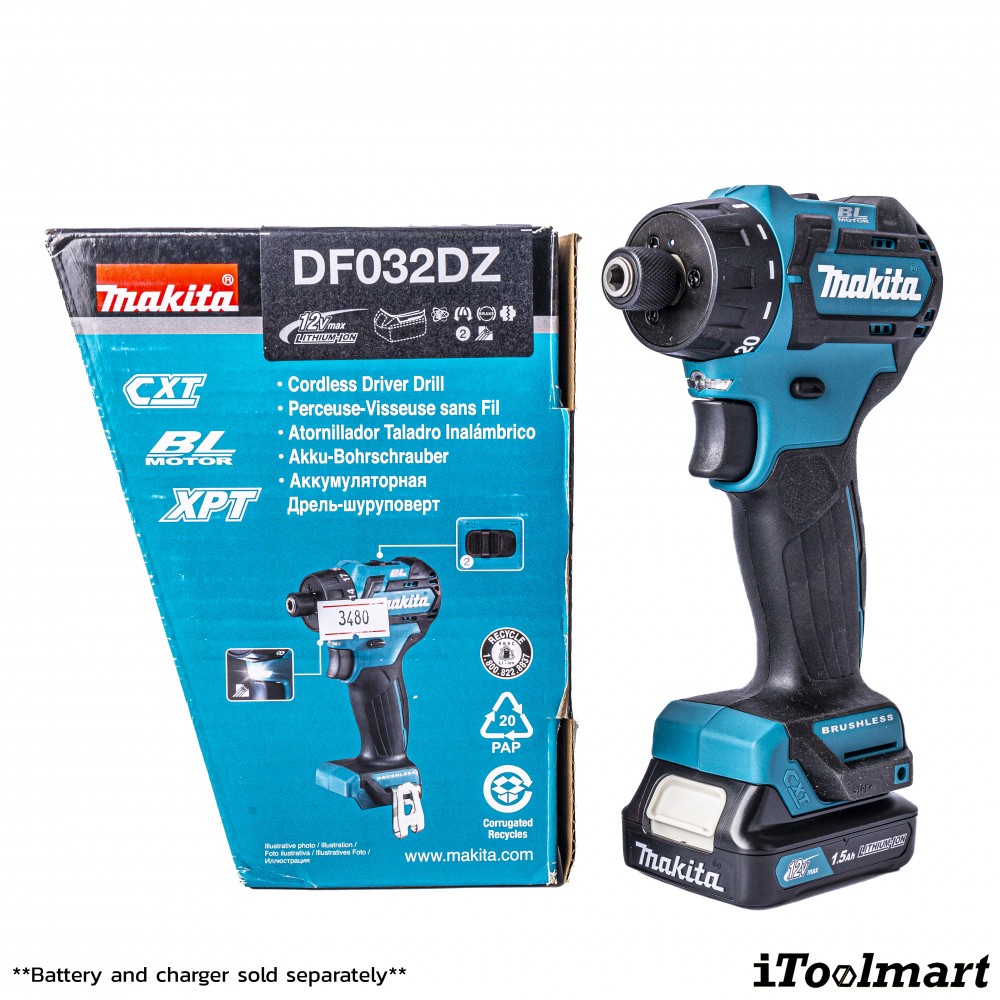 ไขควงคลัชไร้สาย MAKITA DF032Z 12V   BL MOTOR  ตัวเปล่า