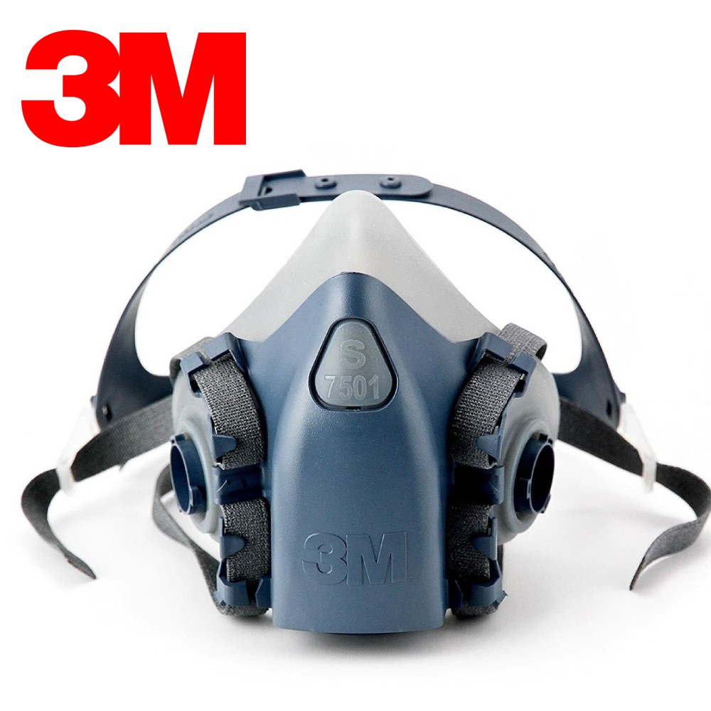 หน้ากากกันสารเคมี 3M 7501 หน้ากากครึ่งหน้าชนิดไส้กรองคู่ ขนาดเล็ก