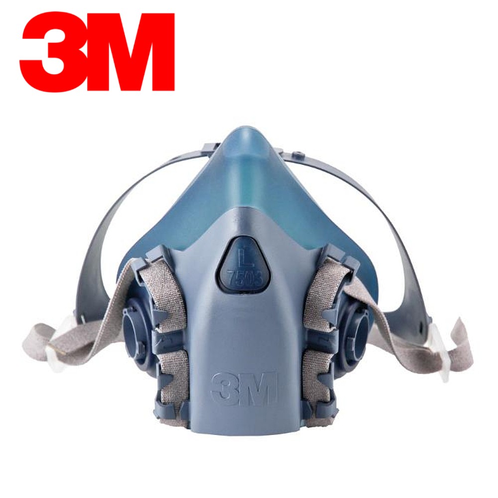หน้ากากกันสารเคมี 3M 7503 หน้ากากครึ่งหน้าชนิดไส้กรองคู่ ขนาดใหญ่
