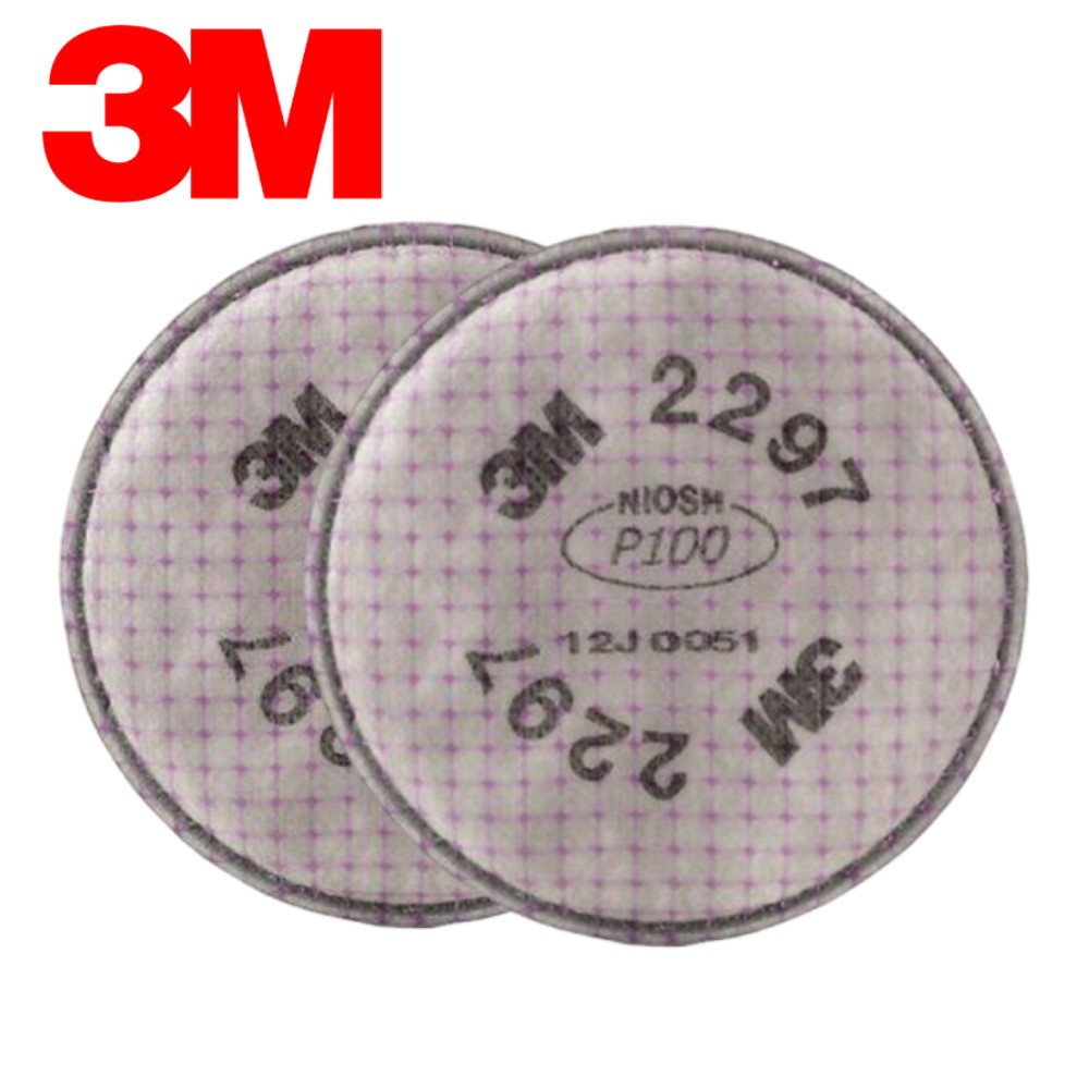 แผ่นกรอง 3M 2297 สำหรับกรองไอระเหยสารตัวทำละลาย, P100