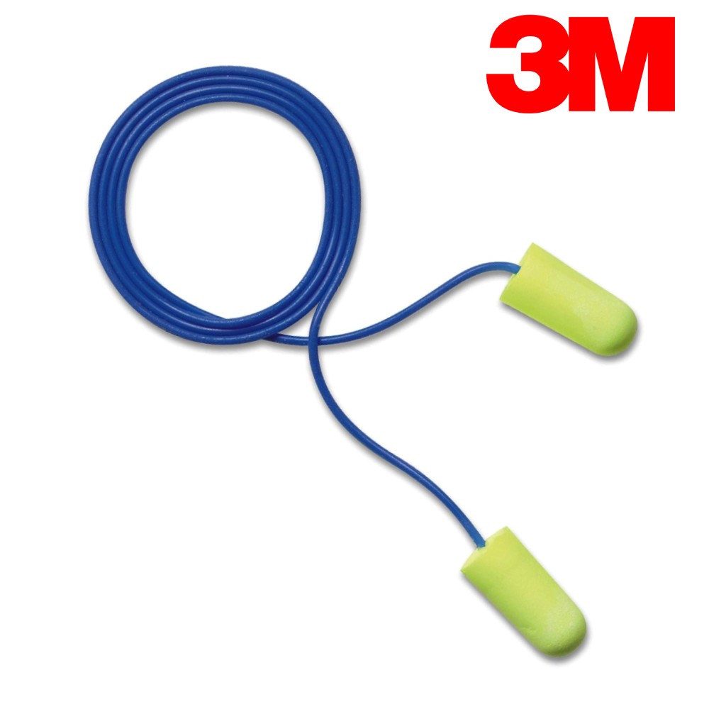 ปลั๊กอุดหู ชนิดคืนรูป 3M 311-1250 (NRR33) E-A-Rsoft Yellow Neons Earplugs พร้อมสาย