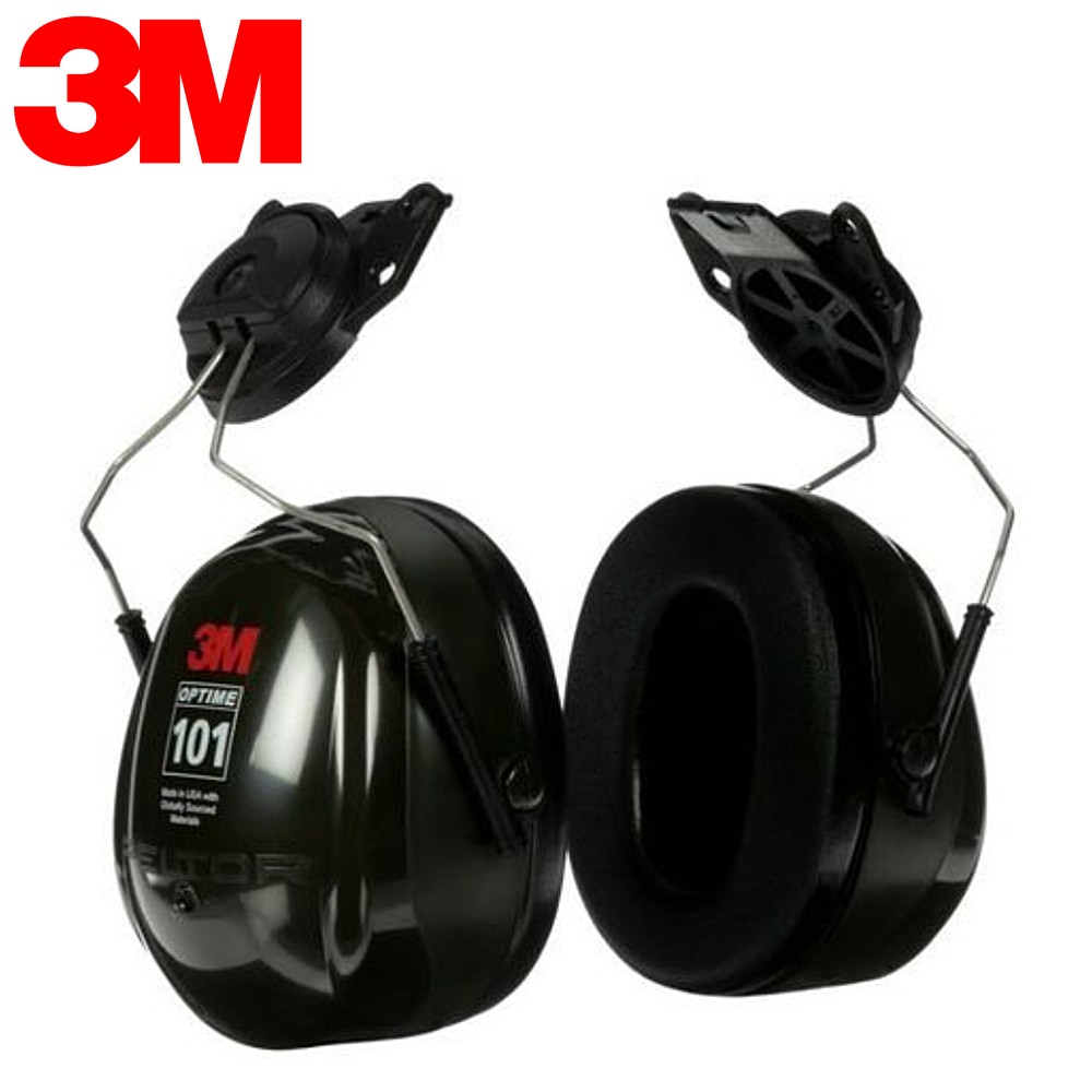 ที่ครอบหูลดเสียง แบบติดหมวกนิรภัย 3M H7P3E PELTOR™ Optime™ 98 Cap-Mount Earmuffs ค่าการลดเสียง 23 เดซิเบล