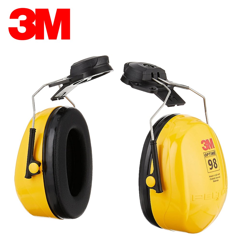 ที่ครอบหูลดเสียง แบบติดหมวกนิรภัย 3M H9P3E PELTOR™ Optime™ 98 Cap-Mount Earmuffs ค่าการลดเสียง 23 เดซิเบล