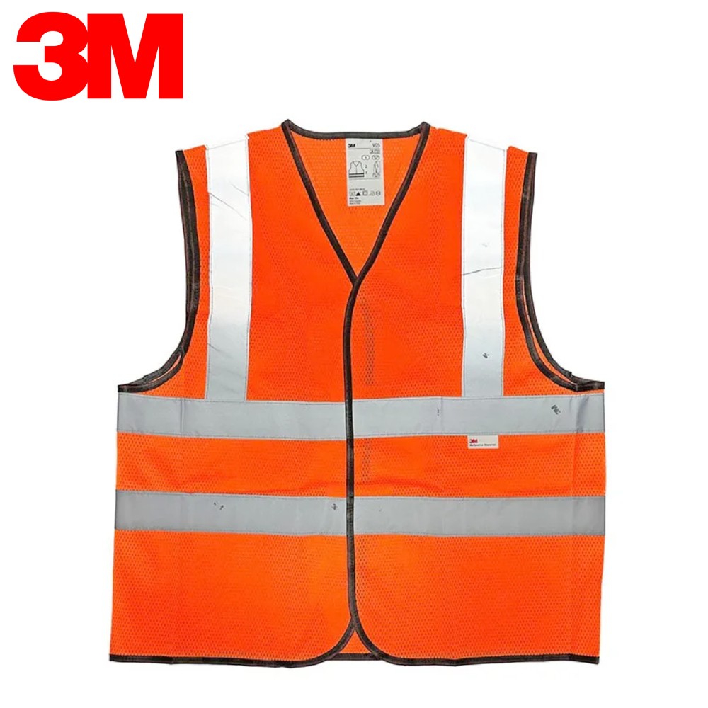 เสื้อกั๊กสะท้อนแสง 3M V05M2 (2925) สีแดงส้ม