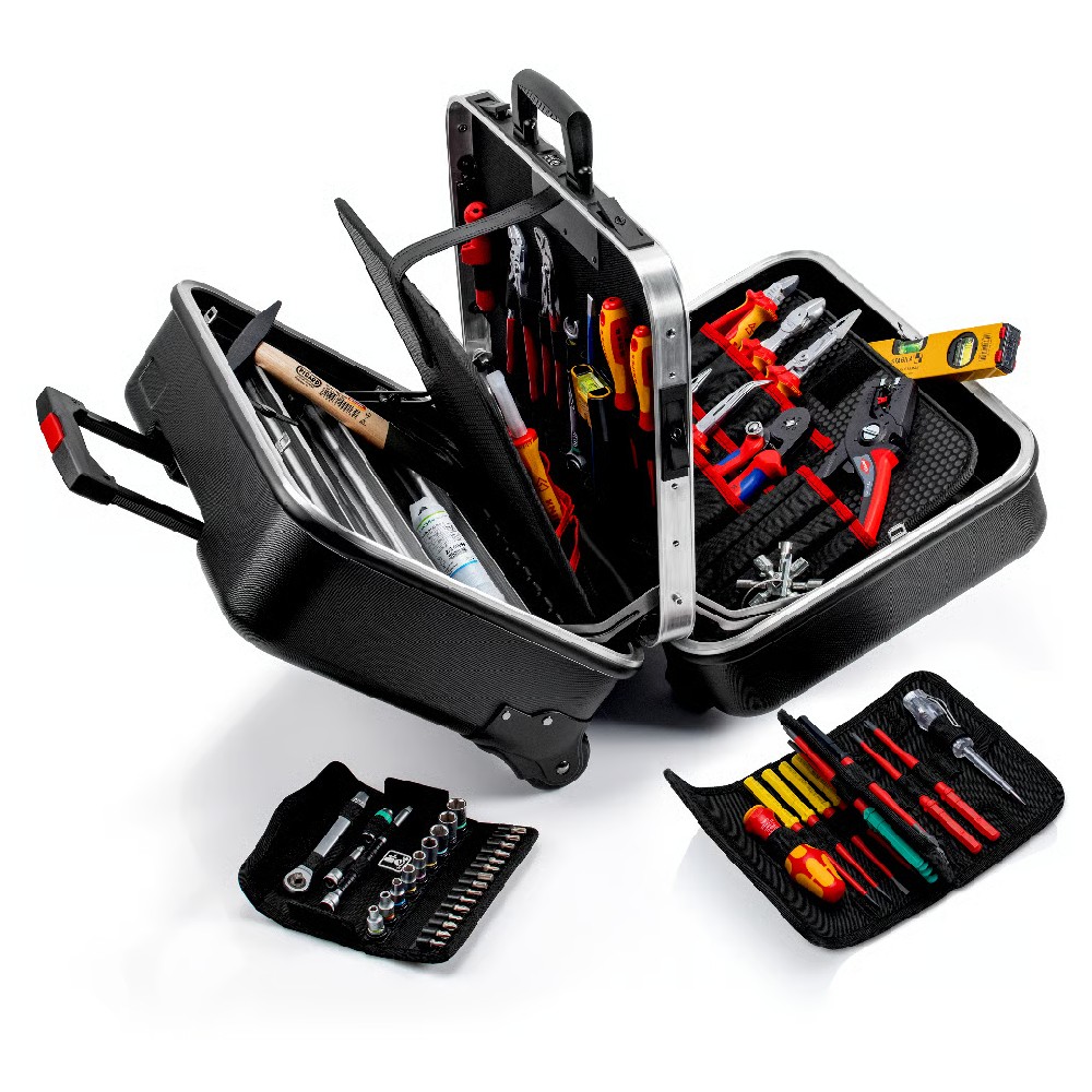ชุดเครื่องมือช่างไฟฟ้า KNIPEX 00 21 41 Tool Case BIG Twin Move Electric 63 ชิ้น