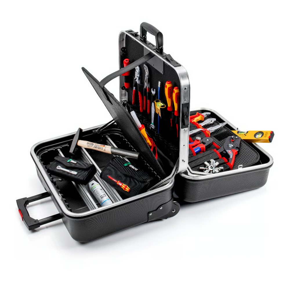 ชุดเครื่องมือช่างไฟฟ้า KNIPEX 00 21 41 Tool Case BIG Twin Move Electric 63 ชิ้น