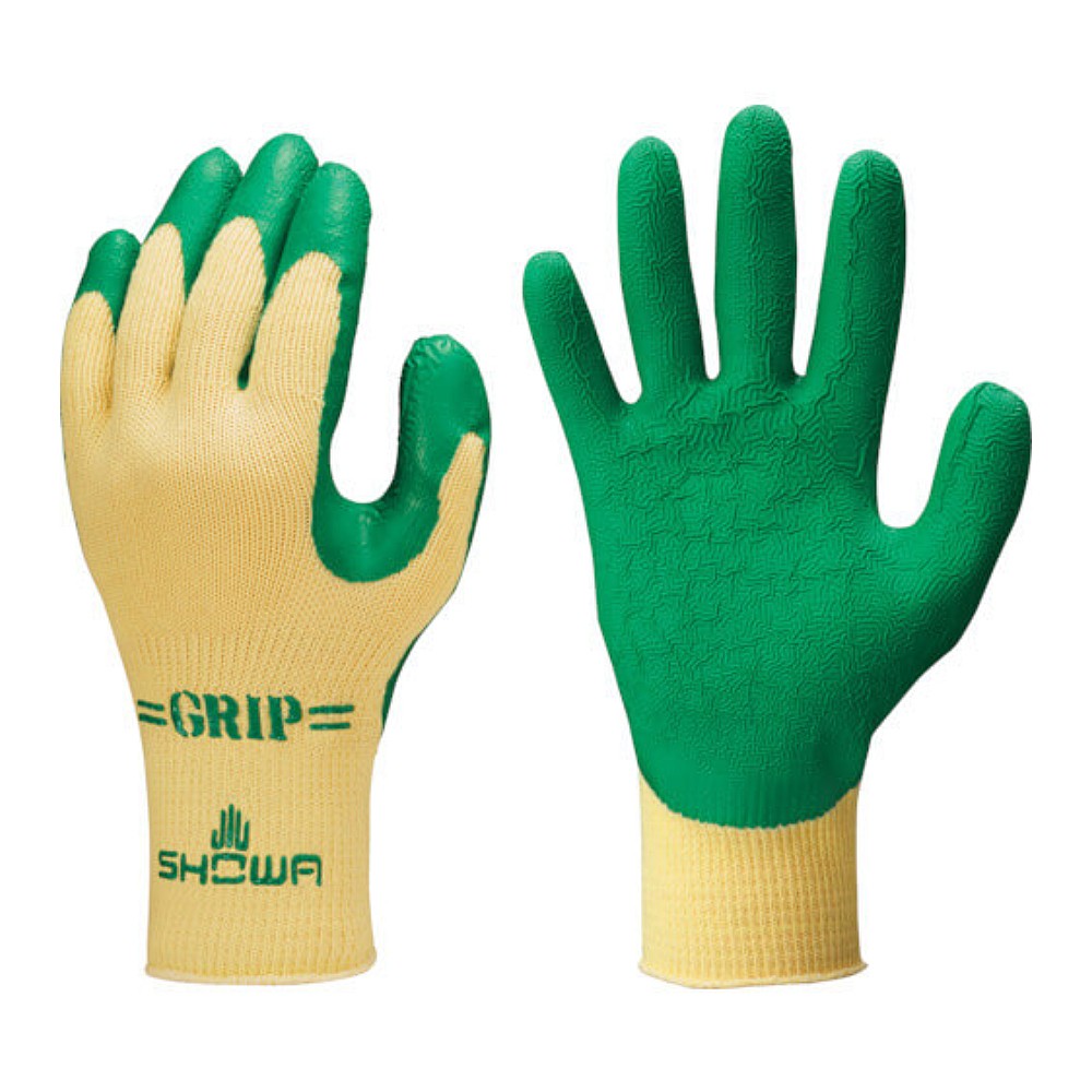 ถุงมือ อเนกประสงค์ SHOWA GLOVES Rubber Back-opened Gloves Grip ไซส์ S (3 คู่)