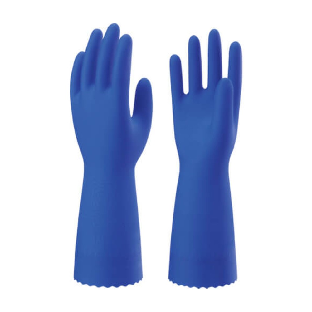 ถุงมือยาง SHOWA GLOVES NO170 PVC Gloves Oil Resistant Thick สีน้ำเงิน Size M