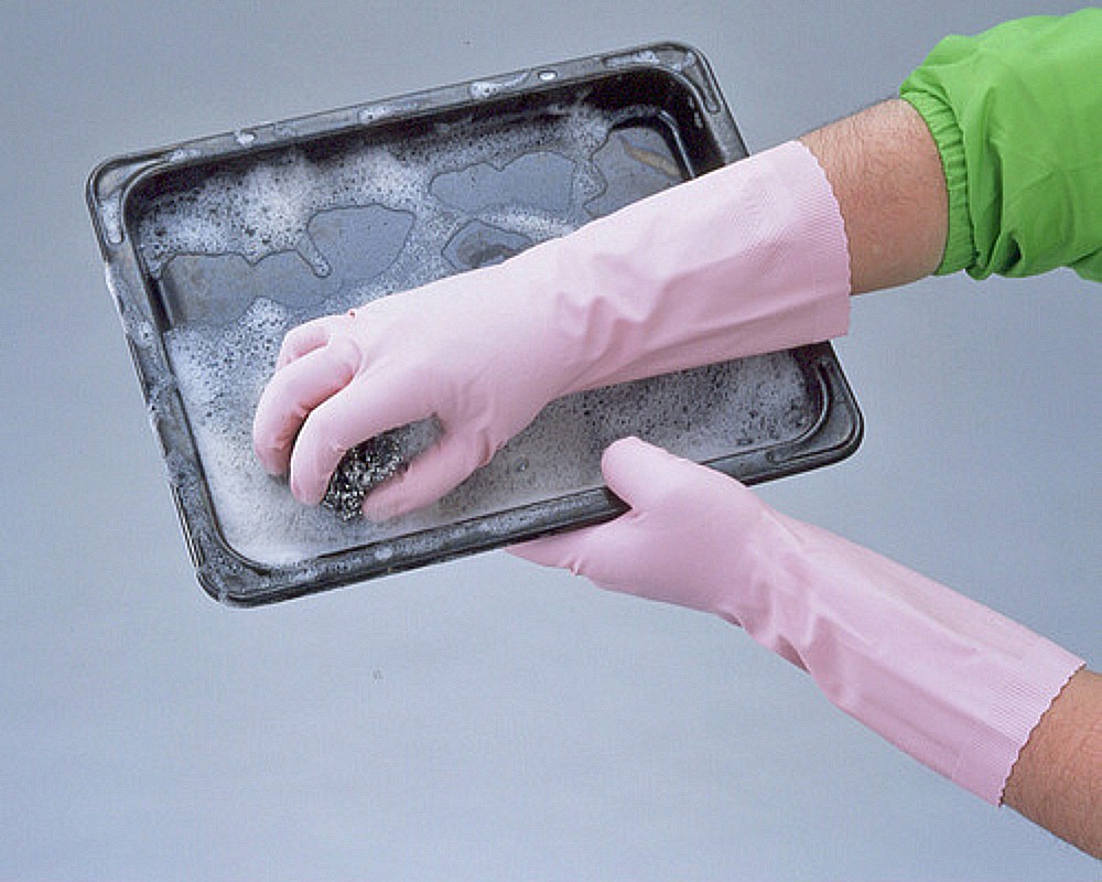 ถุงมือไนไตรล์ SHOWA GLOVES NHEXC Nice Hand Extra Medium Thick สีชมพู Size S