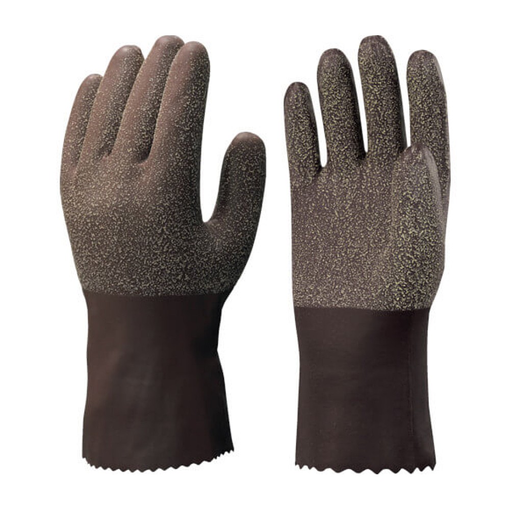 ถุงมือยาง SHOWA GLOVES NO350 Natural Rubber Gloves สีน้ำตาล ไซส์ LL
