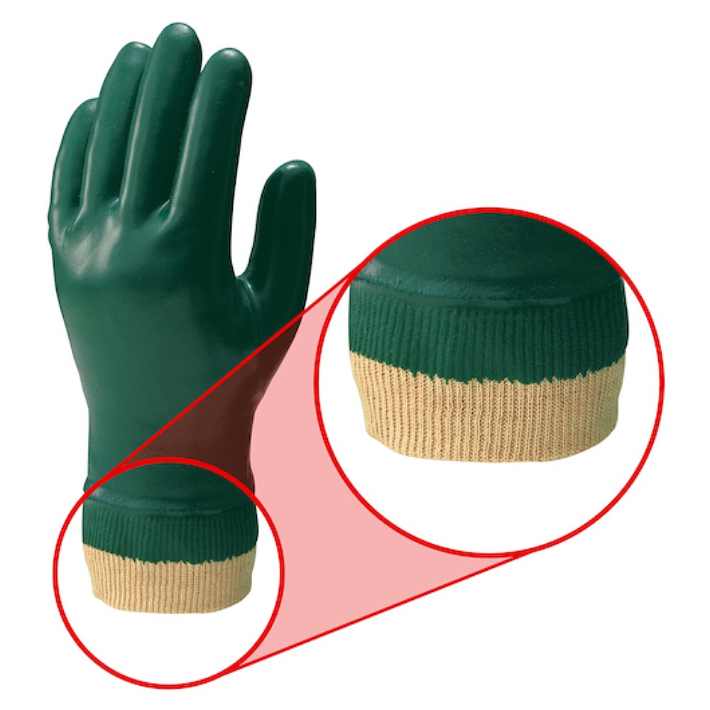 ถุงมือ SHOWA GLOVES NO50 PVC Gloves Hyron Keikai สีเขียว ไซส์ LL