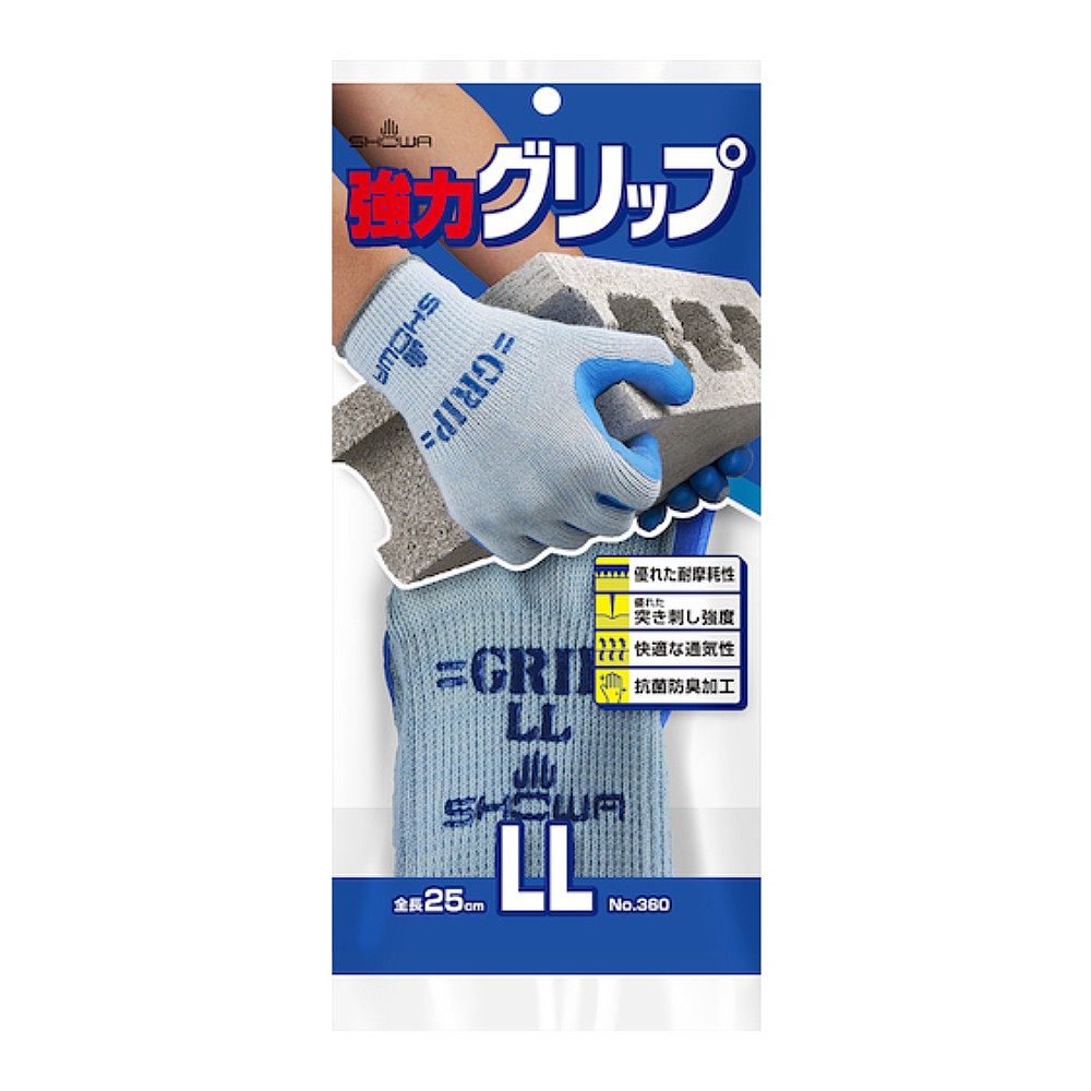 ถุงมือไนไตรล์ SHOWA GLOVES NO360 Nitrile Back-opened Gloves Strong Grip ไซส์ LL