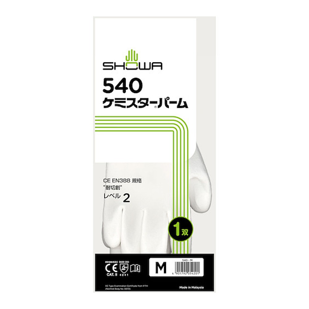 ถุงมือกันบาด ถุงมือยูรีเทน SHOWA GLOVES NO540 Chemister Palm Cut resistance level 2 ไซส์ Ｍ