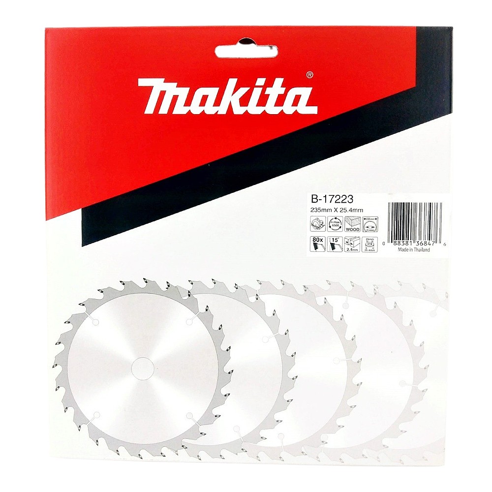 ใบเลื่อยวงเดือน TCT MAKITA B-17223 ขนาด 235 x 25.4 x 80T สำหรับตัดไม้