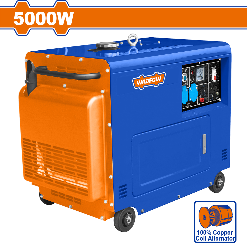 เครื่องปั่นไฟ ดีเซล WADFOW WDG2A50 กำลังไฟ 5.0 kW