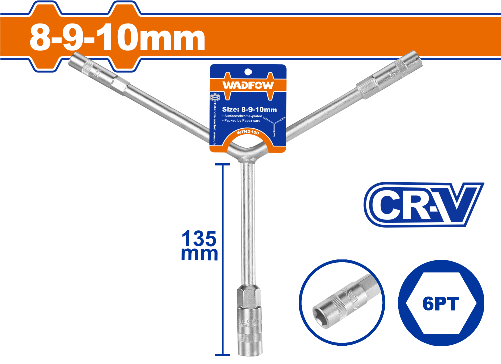 บล็อกตัว Y WADFOW WTH2100 CR-V ขนาด 8x9x10 mm.