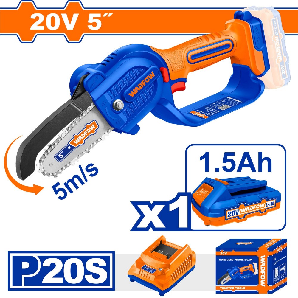 เลื่อยโซ่ไร้สาย WADFOW WCLP552 20V ขนาด 5 นิ้ว