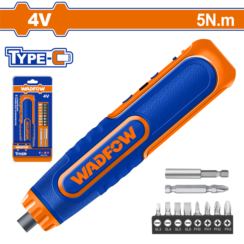 ไขควงไร้สาย WADFOW WCV4435 4V Type-C