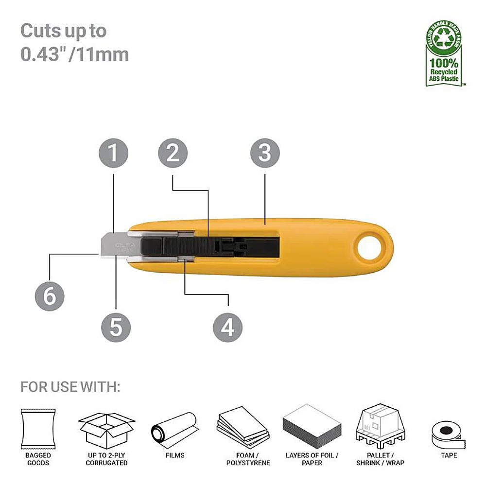 มีดคัตเตอร์ OLFA SK-7 Semi-Auto Compact Self-Retracting Safety Knife