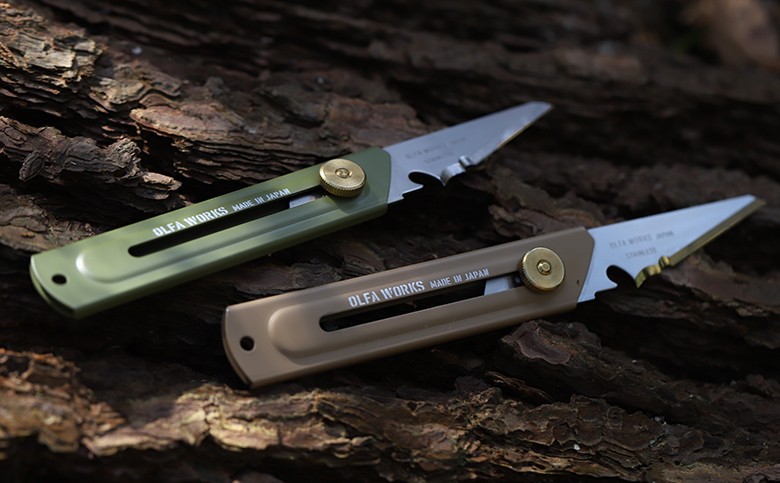 มีดคัตเตอร์ OLFA OW-BK1-OD Replaceable Blade Bushcraft Knife สี Olive