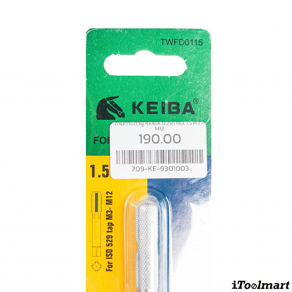 ด้ามต๊าปตัวผู้ KEIBA ขนาด No  1 5 M3   M12